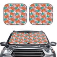 thumbnail image 2 of Balery 2 Piece Hawaiian Style Car Windshield Sun Shade|Foldable Front Windshield Shade for Car Front Window for Most Sedans SUV Truck-Small, 2 of 7