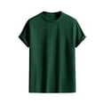 thumbnail image 5 of Luvrsol Tshirts for Men Stretch Solid Crew Neck Basic Tee Flexible Soft Layering Daily Undershirts S-2XL, 5 of 7