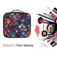 thumbnail image 6 of FORMRS Travel Makeup Bag Large Capacity Train Case Cosmetic Organizer with Adjustable Dividers, Purple Dragon Scales Pattern, 6 of 8