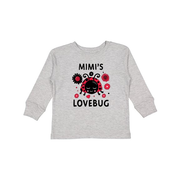 Inktastic Valentine's Day Mimi's Lovebug Boys or Girls Long Sleeve Toddler T-Shirt