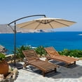 thumbnail image 1 of Gymax 10 ft Patio Cantilever Offset Umbrella Yard Garden Outdoor w/ 8 Ribs Beige, 1 of 10