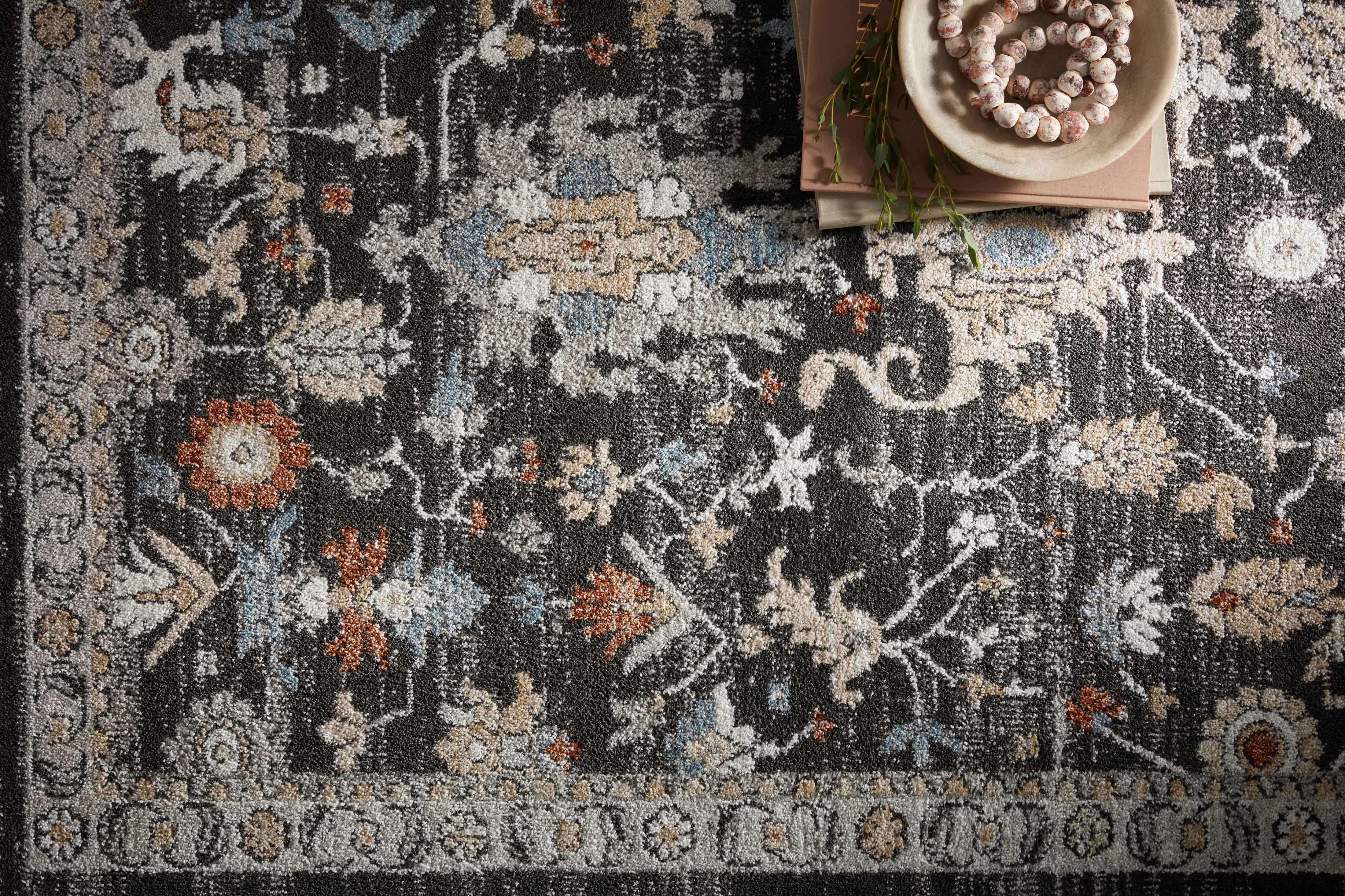 Loloi Odette Charcoal / Multi 18" x 18" Sample Rug