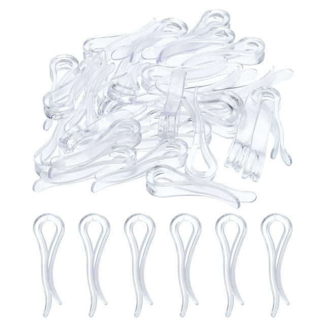 150 Paquete de Clips de Cocodrilo de Plástico Duraderos, 1.5" Claro Forma de U Pinzas para Ropa