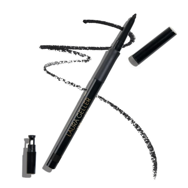 LAURA GELLER NEW YORK INKcredible Gel Eyeliner - Blackbird - Lápiz delineador de ojos impermeable a prueba de manchas - Sacapuntas incorporado