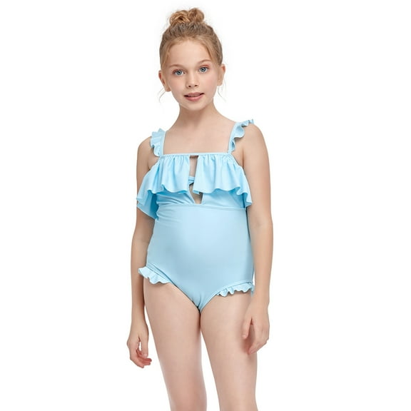 Kids Swimsuit Toddler One Piece Swimsuit Cute Bathing Suits for Teen Girls 6-8 Years