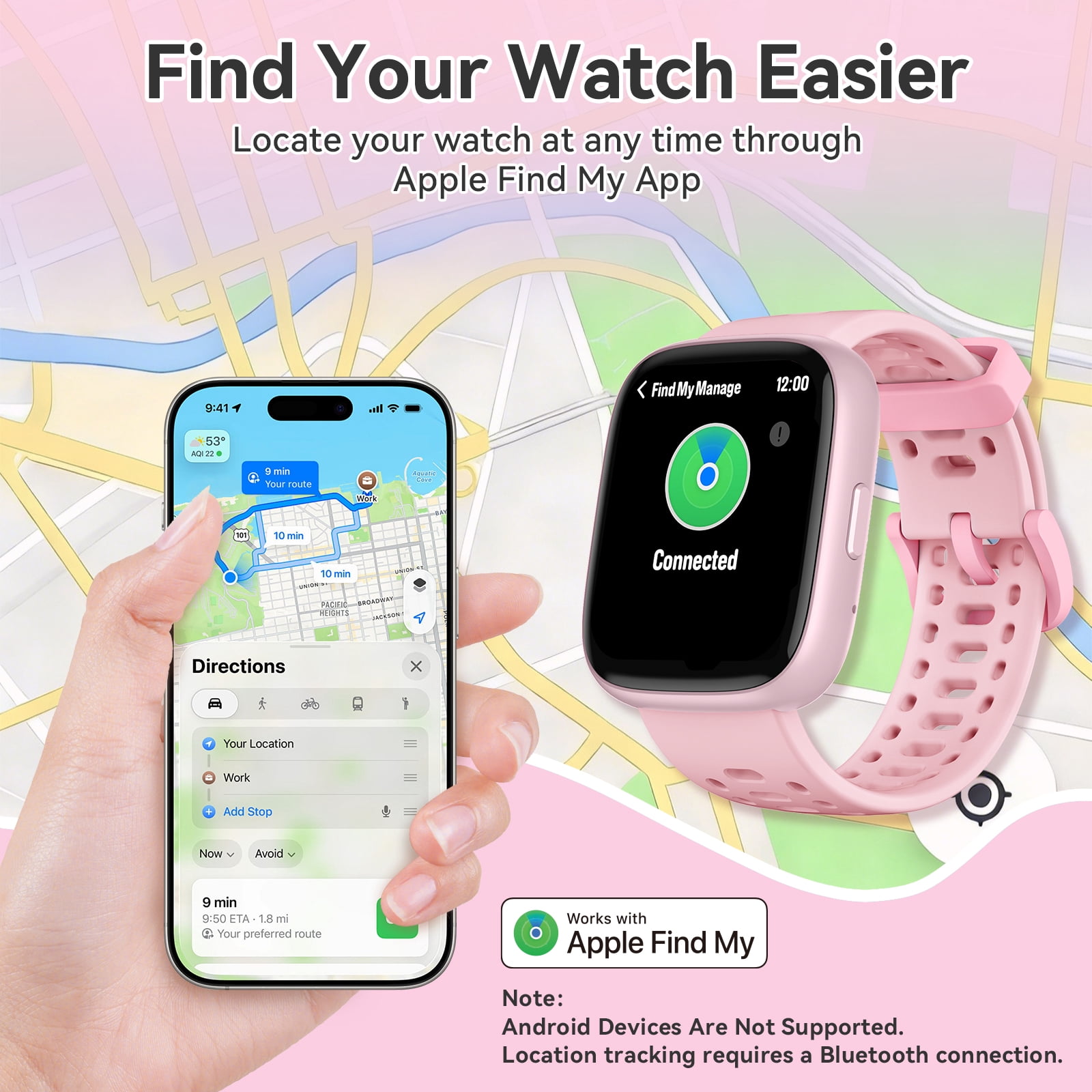 2026 Cillso Smart Watch for Kids with Find My, 1.83" HD Touch Screen, BLE5.3, IP68 Waterproof, Multiple Sports Modes, Activity Tracker Pedometer,Ideal Gift