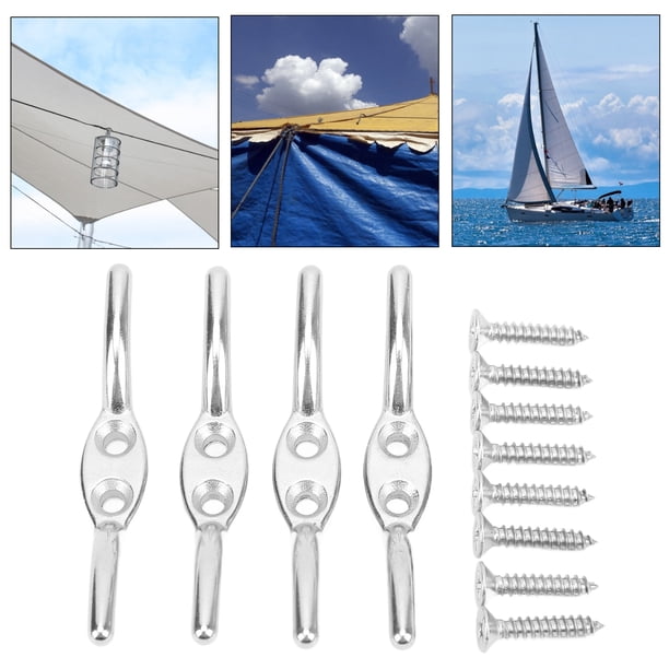 Taquet D’amarrage Bateau 4 Pouces – 2 Pièces, Acier Inoxydable 316, Anti-rouille, Pour Mât, Auvent, Bâche