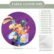 thumbnail image 2 of Bonkers-theme Fitted Round Tablecloths Elastic Edged Table Covers Waterproof Table Cloth for Kitchen Holiday Party Tables Decor 120cm, 2 of 6