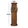 thumbnail image 3 of DecMode 8" x 25" Bronze Polystone Lion Pedestal Table, 1-Piece, 3 of 9