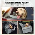 thumbnail image 5 of Dog Car Seat, Waterproof Dog Booster Seat for Car, Pet Car Seat with Clip-On Safety Leash, PP Cotton Filling 55 lbs capacity - Grey, 5 of 5