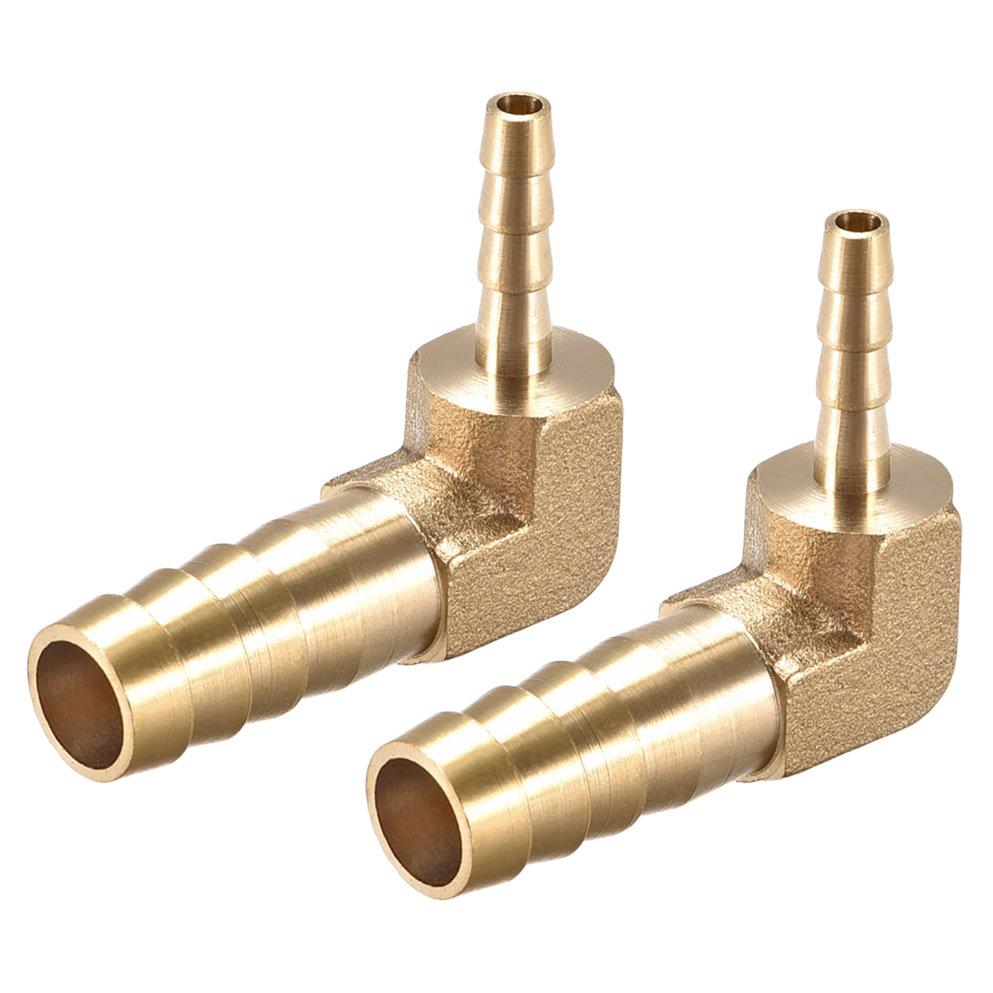 2Pcs 3/8inch/10mm 90 Degree Elbow Brass Barb Fitting for Air Water Fuel Oil 