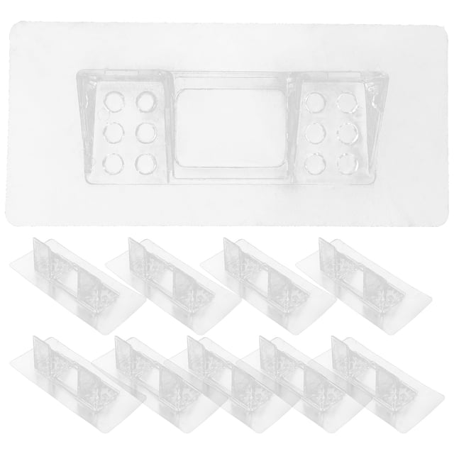 FUTUREORYY 10Pcs Transparent Shelf Pegs for Cabinet Shelf Support Easy Installation No Drilling Needed