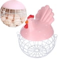 thumbnail image 2 of Cesta para huevos, cesta para guardar huevos, cesta de hierro para guardar huevos, cesta para guardar huevos con forma de pollo, rendimiento impulsado, 2 of 14