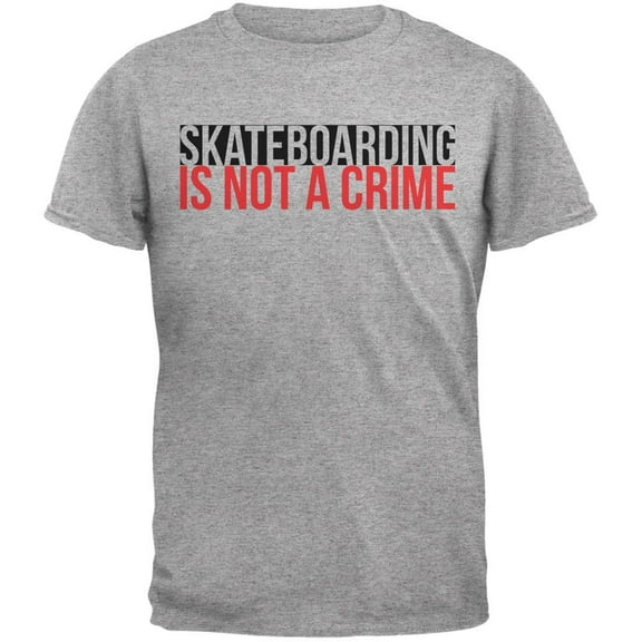 Old Glory Mens Skateboarding Is Not A Crime Short Sleeve Graphic T Shirt