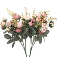 thumbnail image 2 of Matsuzay 2 pack/lote decoración de flores falsas para interiores o exteriores flores falsas de larga duración y elegantes de amplia Flores artificiales rosa 30 centimetros, 2 of 6