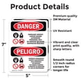 thumbnail image 2 of (2 Pack) Inorganic Arsenic Cancer Hazard Bilingual OSHA Danger Sign, 2 of 7