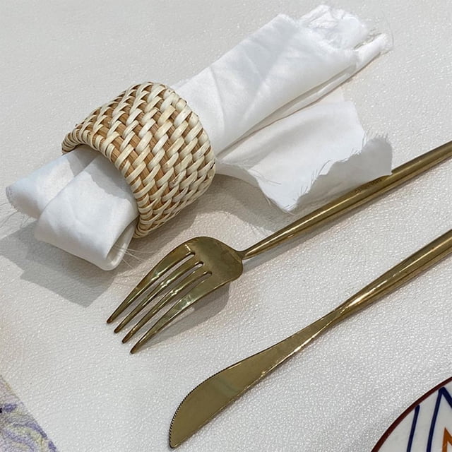 Feltree Rattan Rattan Woven Restaurant Dining Rings Paper Towel Rings Mouth Cloth Rings Towel Rings