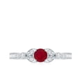 thumbnail image 4 of Rosec Jewels Ruby Diamond Engagement Ring for Women - Vintage Style Ring - AAA Quality Certified - with Jewelry Box, 925 Sterling Silver, US 4.00, 4 of 8