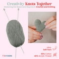 thumbnail image 2 of 60% Cotton 40% Acrylic Crochet Yarn - 1 Skien Bulk Yarn - Light Grey, Soft Fine/Sport Yarn for Crocheting/Knitting Yarn - Ideal for Amigurumi Dolls and Baby Garments, 2 of 7