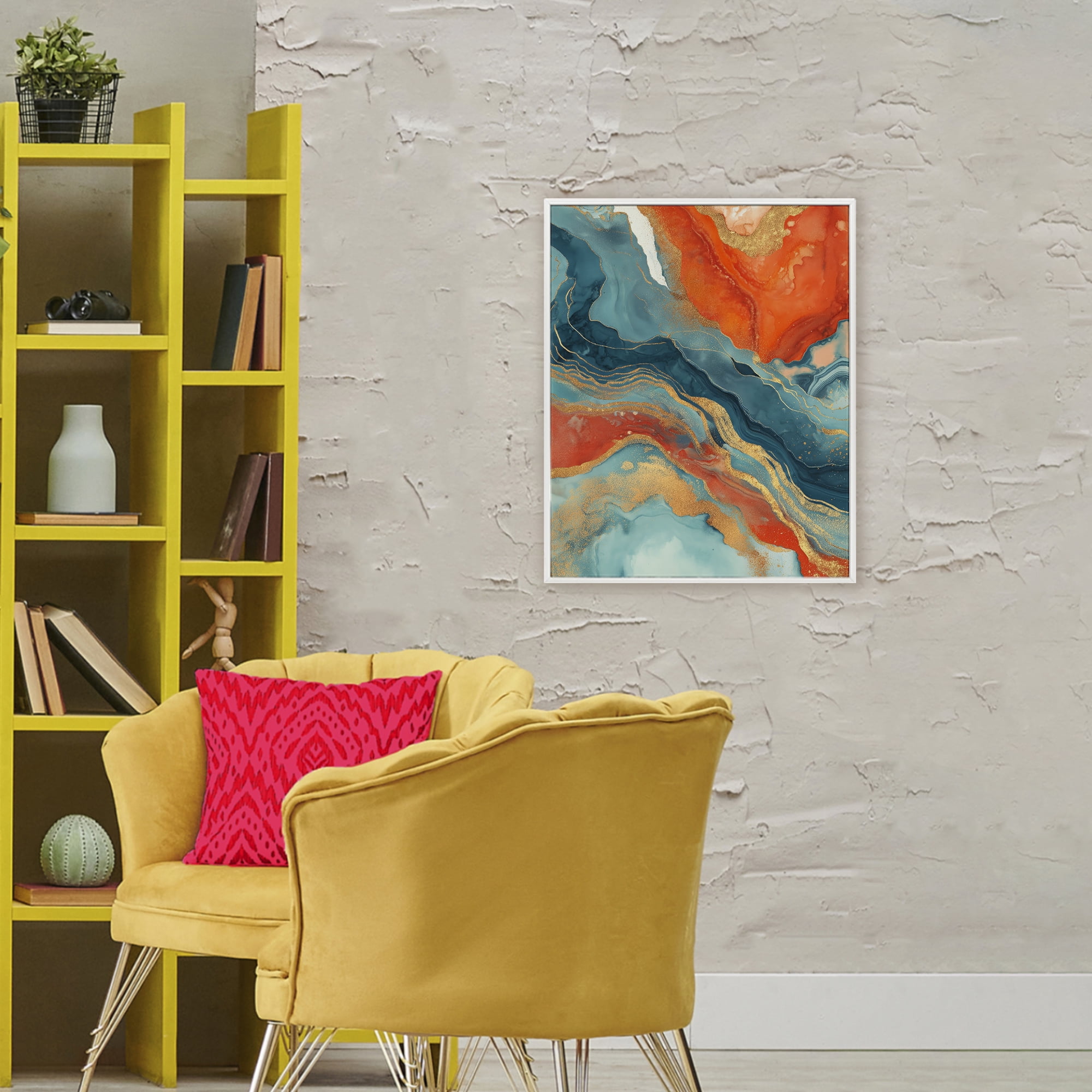 Stupell Industries Vibrant Fusion Movement White Framed Giclee Art, design by Svetlana Aleynikova