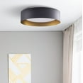 thumbnail image 2 of Lynch Black & Gold Flush Mount Ceiling Light, 2 of 2