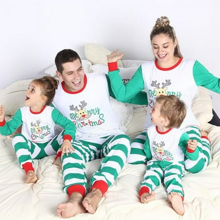 

Family Matching Christmas Reindeer Pajama Sets Sleepwear Nightwear PJs Home Wear