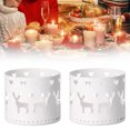 thumbnail image 4 of Candelabros de Navidad ANGGREK 2 Piezas de Hierro con Patrón Hueco, 4 of 8