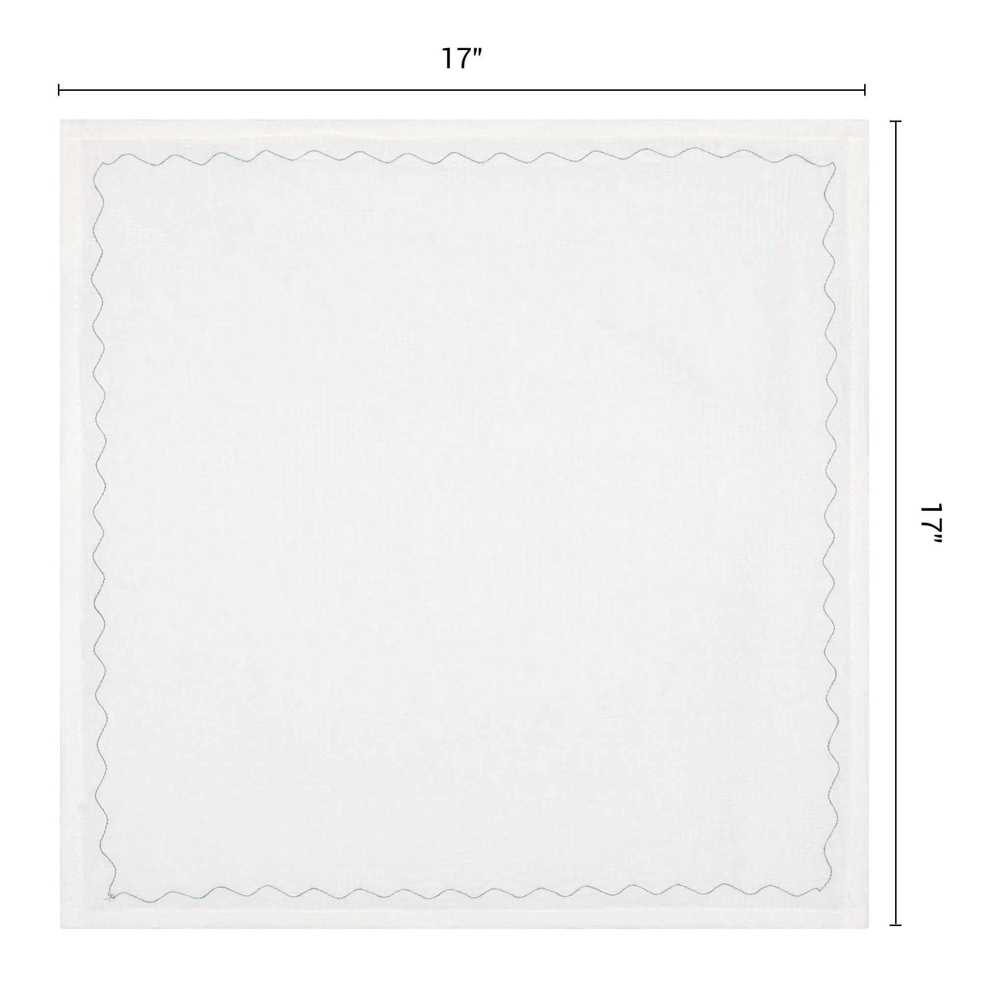 Unique Bargains 6Pcs Cotton Reusable Events Cloth Napkins White 17x17inch