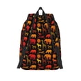 thumbnail image 2 of Lsque Animal Pattern Canvas Daypack, Durable Backpack, High-quality Versatile Backpack,Vintage Compact Backpack-Medium, 2 of 6