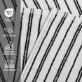 thumbnail image 2 of Mainstays Basic Striped Bath Towel, Soft 100% Cotton and Highly Absorbent Bath Towel, Black, 2 of 5