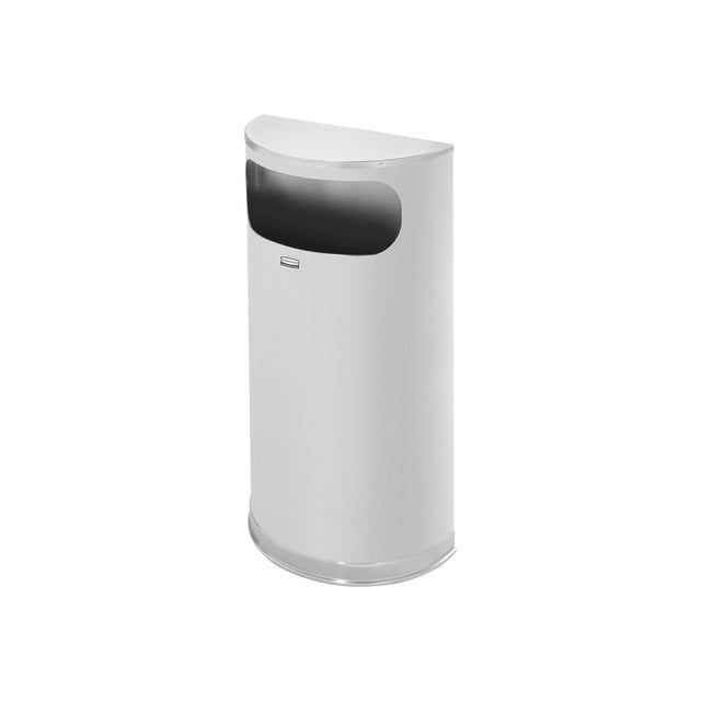 Rubbermaid - Poubelle - Semi-Rond - 9 gal - Résistant au Feu - Acier - Acier Inoxydable