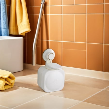 RENACLIPY Wall-Mounted Shampoo Dispenser in White ABS Plastic for Shower Easy to Use and Refill