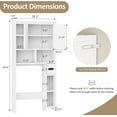 thumbnail image 2 of Wubio   Over The Toilet Storage Cabinet, Freestanding Storage Cabinet Over Toilet, Bathroom Storages Organizer Cabinets with Toilet Paper Holder Stand and Adjustable Shelf, White, 2 of 7