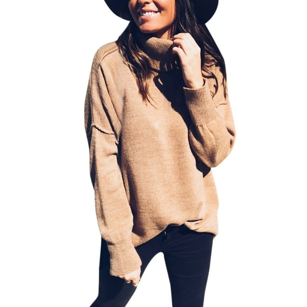 5961 Khaki Turtle Neck Jumper
