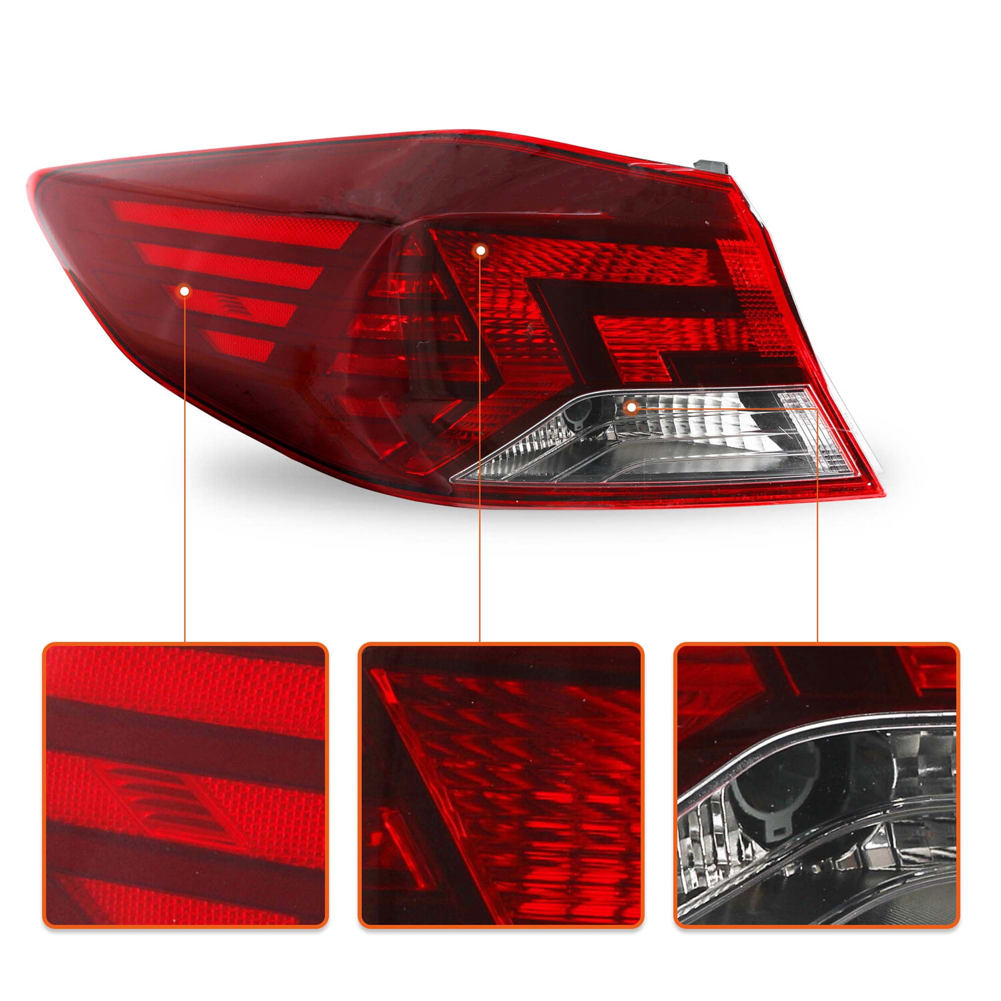 MZORANGE For 2019-2020 Hyundai Elantra Tail Light Outer Rear Lamp Brake Stop Left Side