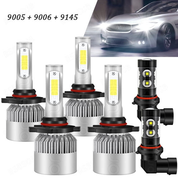 For GMC Sierra 1500 2003-2006 Combo 6x 6000K LED Headlight   Fog Light Bulbs