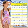 thumbnail image 6 of SEANATIVE Swimsuits for Teen Girls One Piece Bathing Suit See Through Short Skirt Cover Ups Cut Out Back Beachwear for Surfing Water Park, Size 11-12, Colorful Daisy Pink, 6 of 7