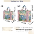 thumbnail image 2 of FORMRS Womens Corduroy Tote Bag Crossbody Shoulder Handbag with Pocket, Pink Seaside Boat, 2 of 7