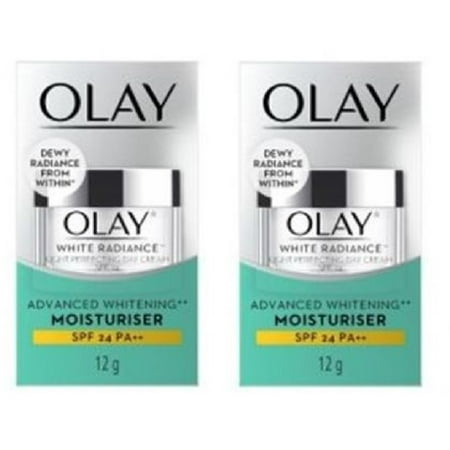 Olay White Radiance Light Perfecting Day Cream, Advanced Whitening Moisturizer, 12g (0.5 Oz) (Pack of