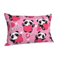 thumbnail image 2 of Disketp Pillow Covers Panda Heart Valentine Pink Pattern Throw Pillow Case Cushion Covers,Cushion For Bedroom,Couch,Home-20"X30", 2 of 9