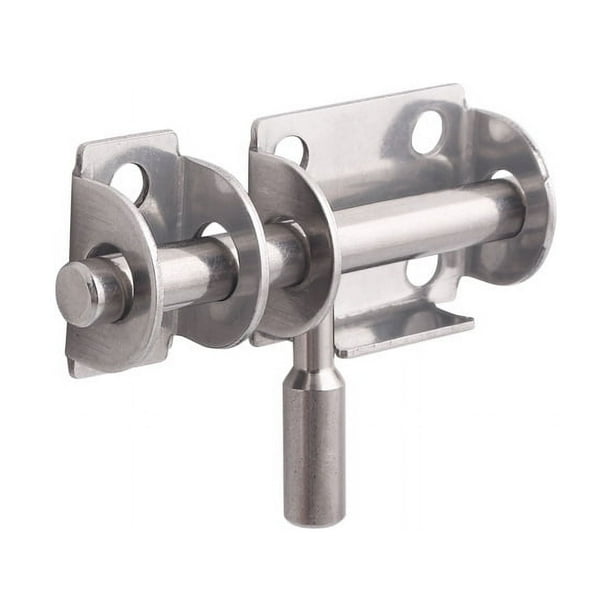 Mini pestillo de puerta con perno deslizante, perno de barril de acero inoxidable resistente (paquete de 2) con orificio para candado, pestillos de puerta interior (paquete de 2)