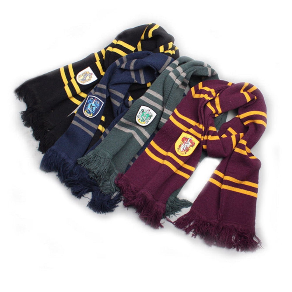 Harry Potter Hufflepuff Thicken Wool Knit Scarf Wrap Warm Costume Xmas  Gift 