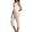 Beige, variant on Women Tummy Control Bodysuits Full Body Suit Shapewear One Piece Capris Jumpsuit