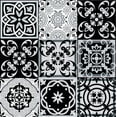 thumbnail image 2 of Mi Alma Vinyl Backsplash Decor - Black White Flowers Peel & Stick Tiles 6x6, 2 of 14