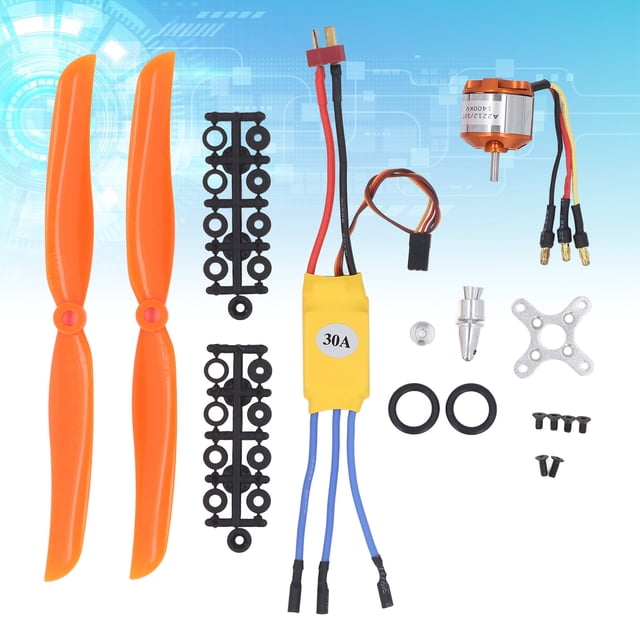 Controlador ESC 30A, Enchufe Tipo T, Conector Banana De 3,5 Mm, Motor Sin Escobillas De 1400 KV Con Tornillos Para Cuadricóptero De Avión RC
