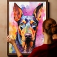 thumbnail image 6 of Doberman Pinscher Canvas Wall Art Famous Oil Paintings Monets Watercolor Dog Canvas Funny Dog Canvas Floral Print Abstract Farmhouse Gallery Aesthetic Room Decor for Bedroom Bathroom, 6 of 6