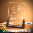 thumbnail image 3 of Luz de noche de dinosaurio personalizada con nombre, regalos de cumpleaños de Navidad para niños personalizados, luz de noche de acrílico, decoración de guardería para niños personalizada, lámpara de, 3 of 6