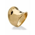 thumbnail image 3 of PalmBeach Jewelry Concave Cigar Band Ring 18k Gold Plated, 3 of 5