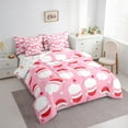 thumbnail image 3 of Feelyou Kawaii Santa Claus Bedding Comforter Set 7-Piece for Child, Pink Christmas Stars King Bedding Sets, Happy New Year Reversible Bed Sheets, Luxury Bedroom Decor, 3 of 7