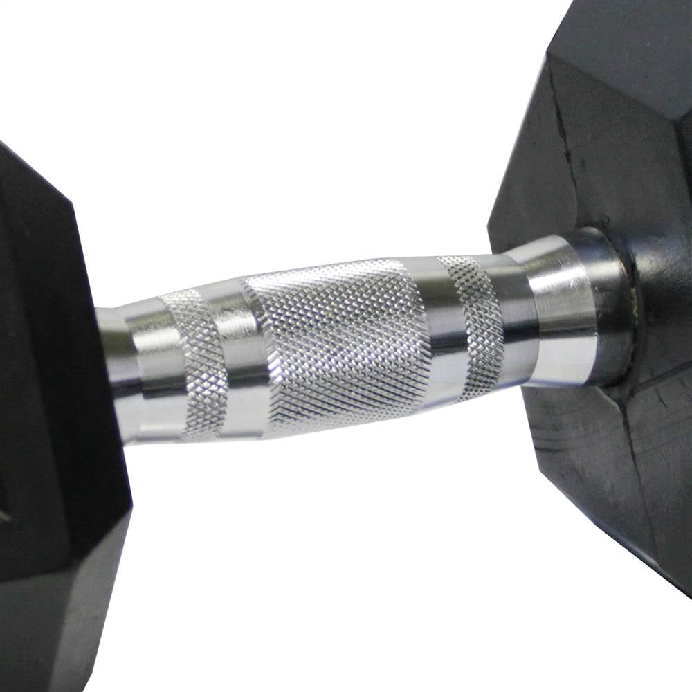 Valor Fitness 45lb Rubber Hex Dumbbell Sold Individually - RH-45